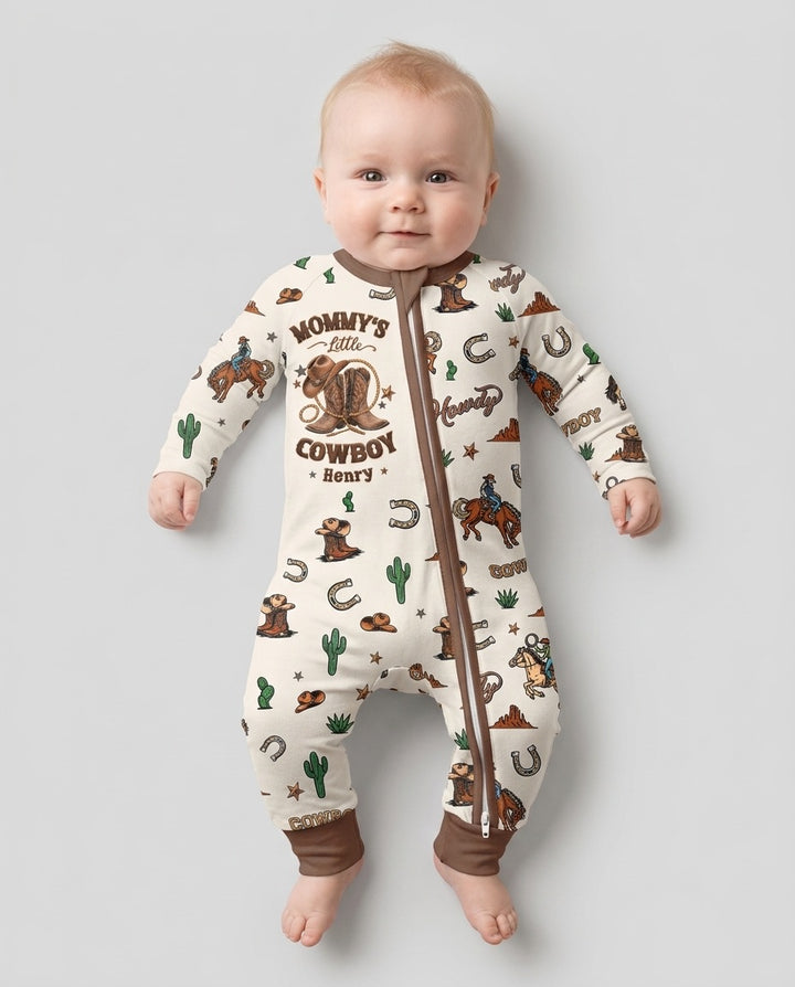 Personalized Family's Little Cowboy Bamboo Convertible Zippy