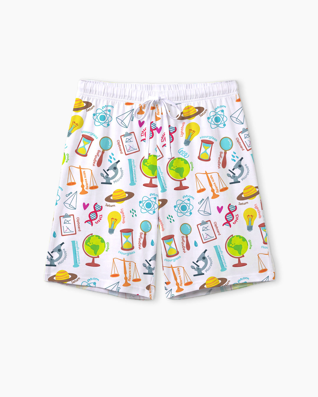 Tiny Scientist Explores The World  Bamboo Men Short Sleeve Short Pajama Set
