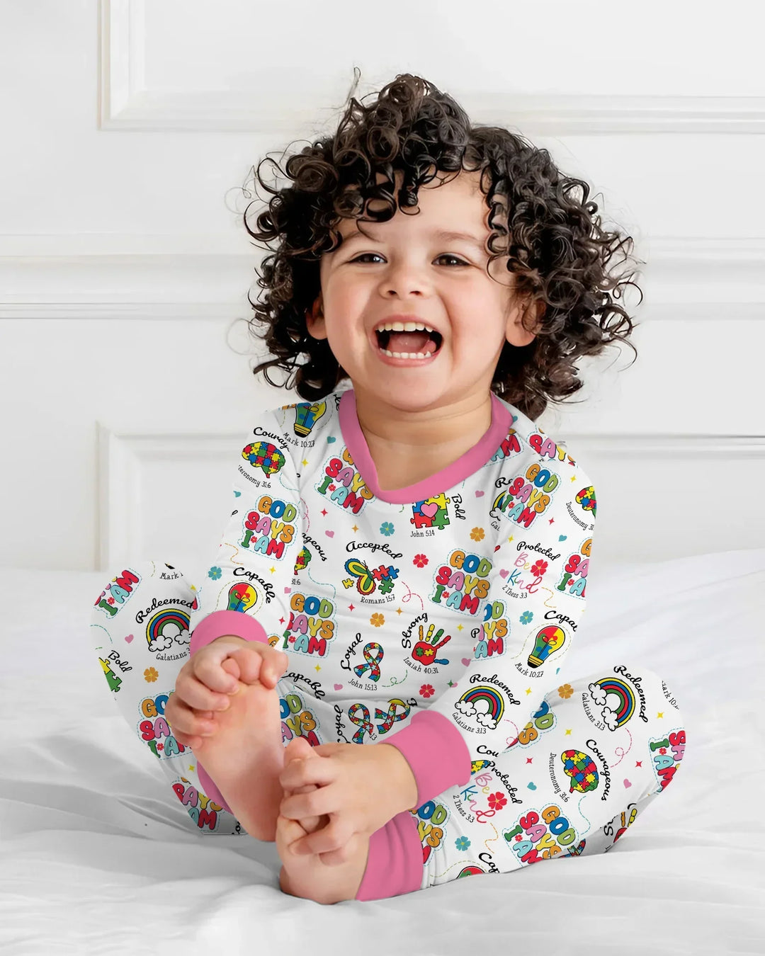 God Says I am Different Bamboo Two Piece Long Sleeve Pajama Set
