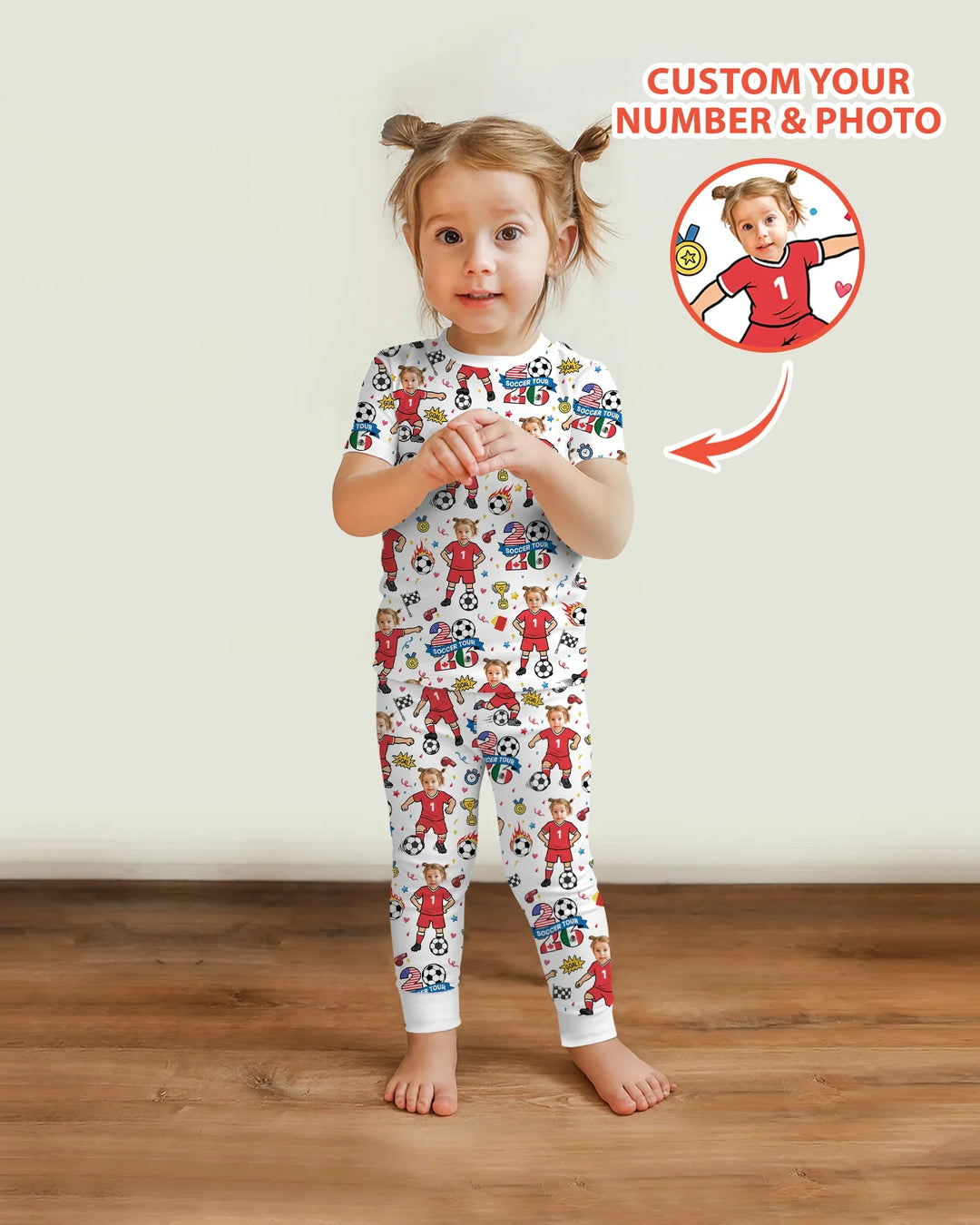Soccer Tour 2026 Best Player Bamboo Two Piece Short Sleeve Pajama Set