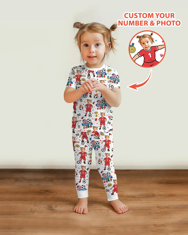 Soccer Tour 2026 Best Player Bamboo Two Piece Short Sleeve Pajama Set