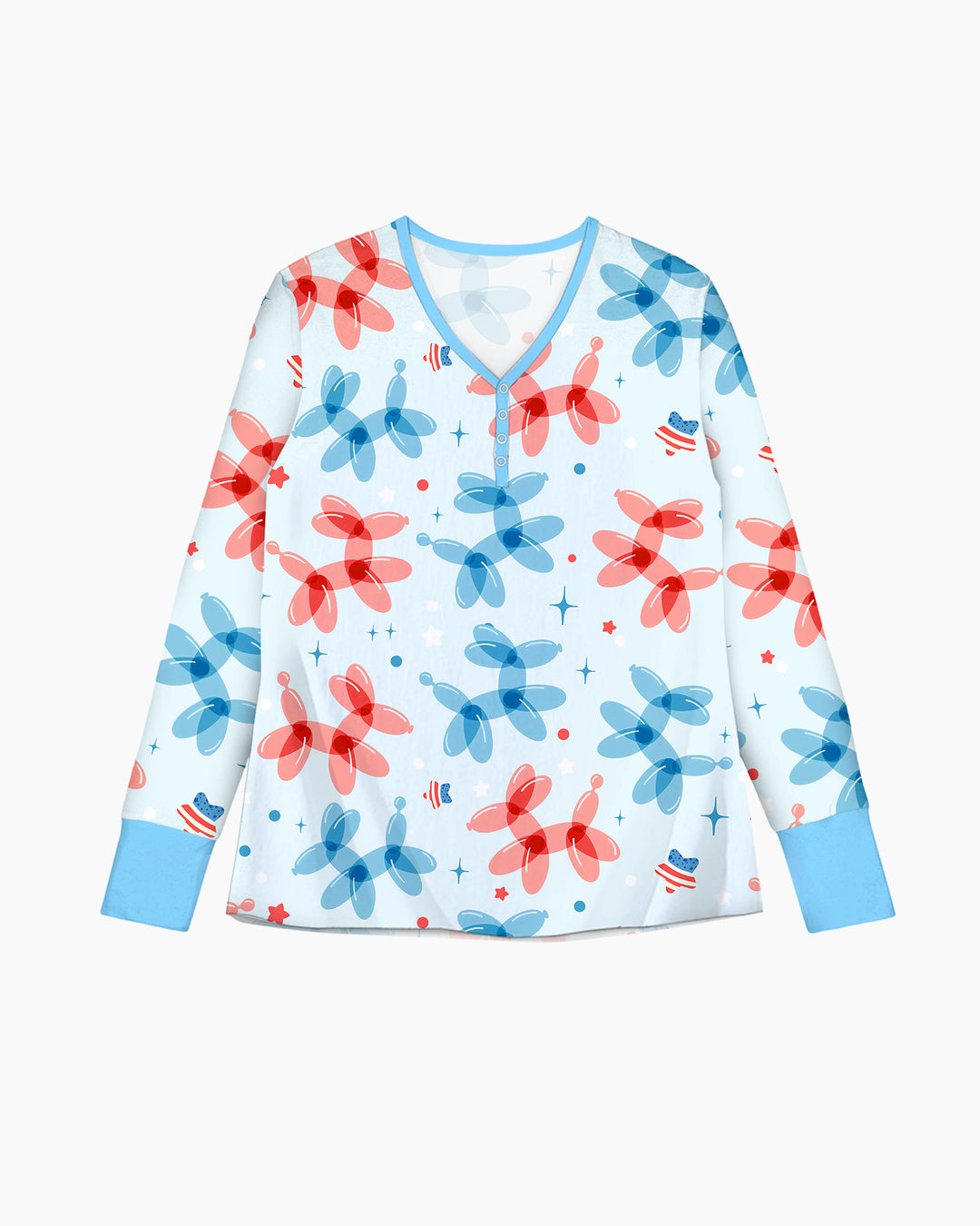 American Balloon Dog Party Bamboo Women Pajama Set