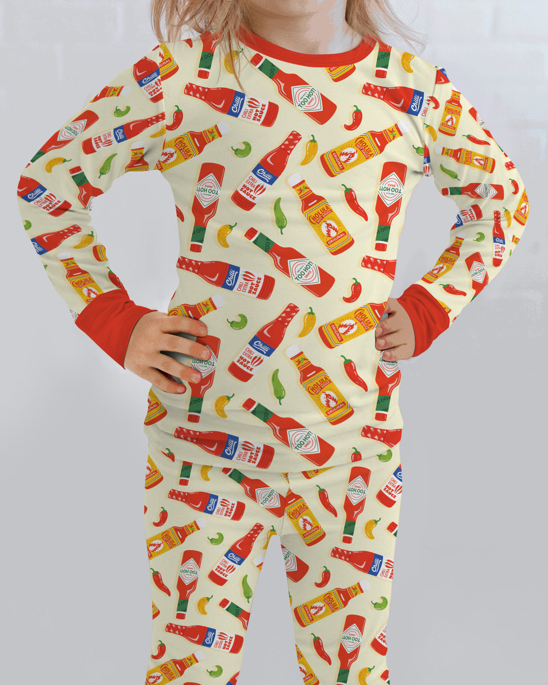 Spicy Sauce Bamboo Two Piece Long Sleeve Pajama Set