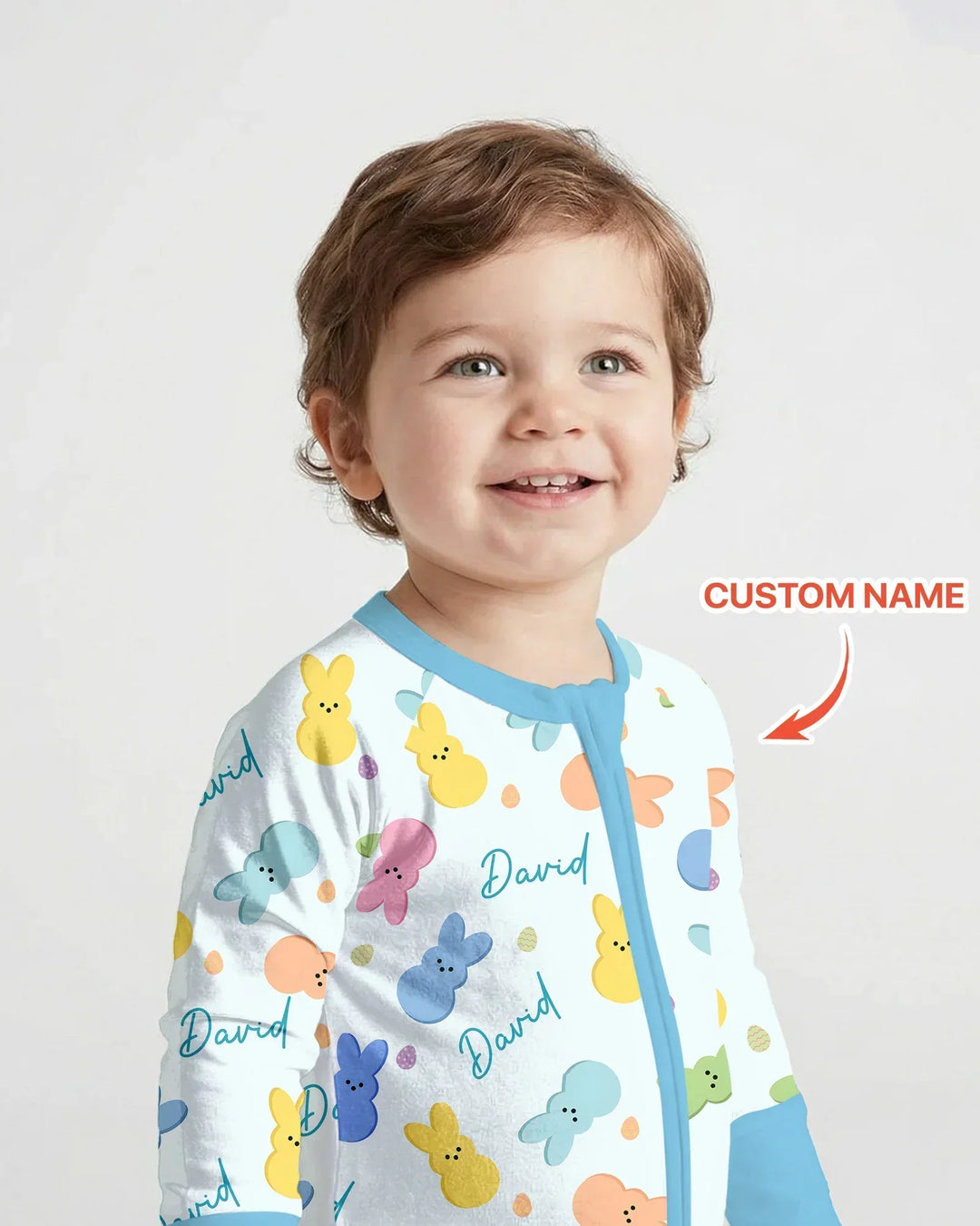Personalized Easter Bunnies Family Matching Bamboo Convertible Zippy