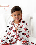 Custom Name Family Bear Matching Bamboo Blanket