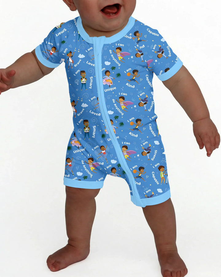 Black Boys I Am Smart Bamboo Shorty Zippy