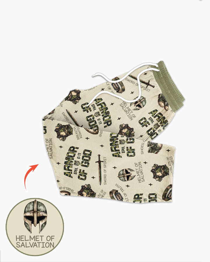 Camo Armor Of God Bamboo Men's Pajama Set