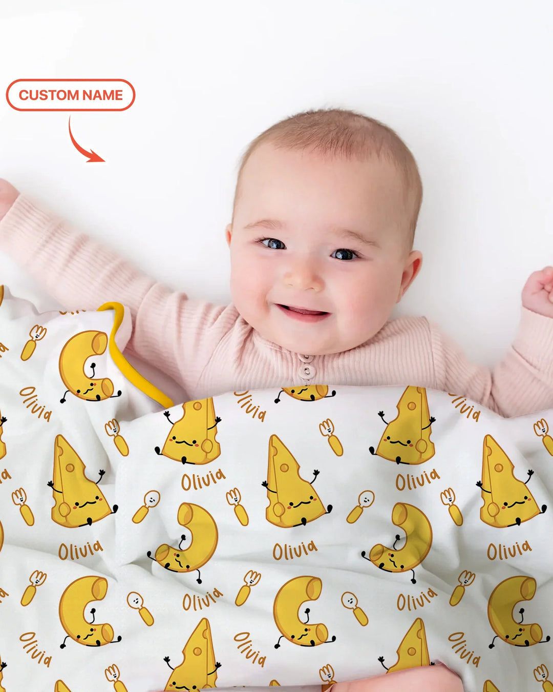 Custom Name Mac & Cheese Club Bamboo Blanket