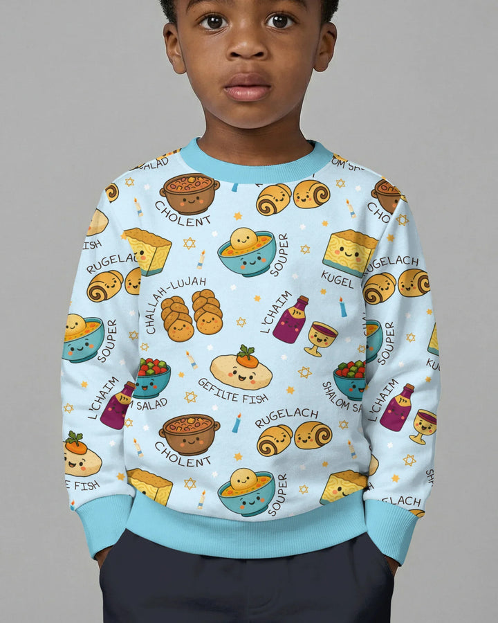 Shabbat Shalom Bamboo Crewneck Sweatshirt