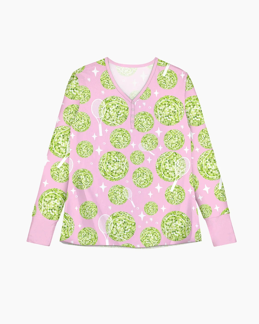 Tennis Disco Girl Party Matching Bamboo Women Pajama Set
