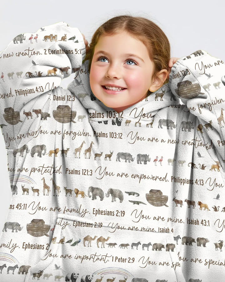 Biblical Noah's Ark Wearable Bamboo Blanket Hoodie