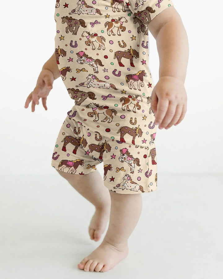 Lil' Buckaroo Bamboo Two Piece Short Sleeve Shorts Pajama Set