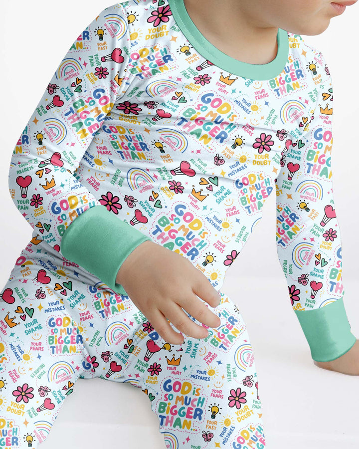 Template Bamboo Two Piece Long Sleeve Pyjamas Set