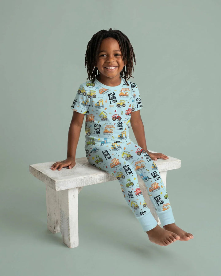 God Says I Am Bamboo Two Piece Short Sleeve Pajama Set