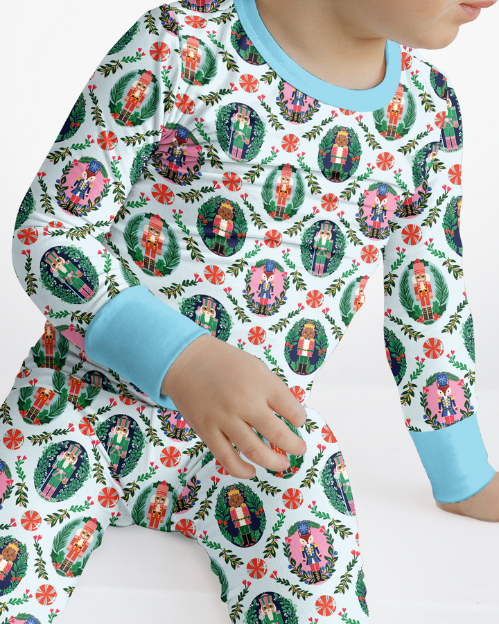 Whimsical Nutcracker Bamboo Two Piece Long Sleeve Pajama Set