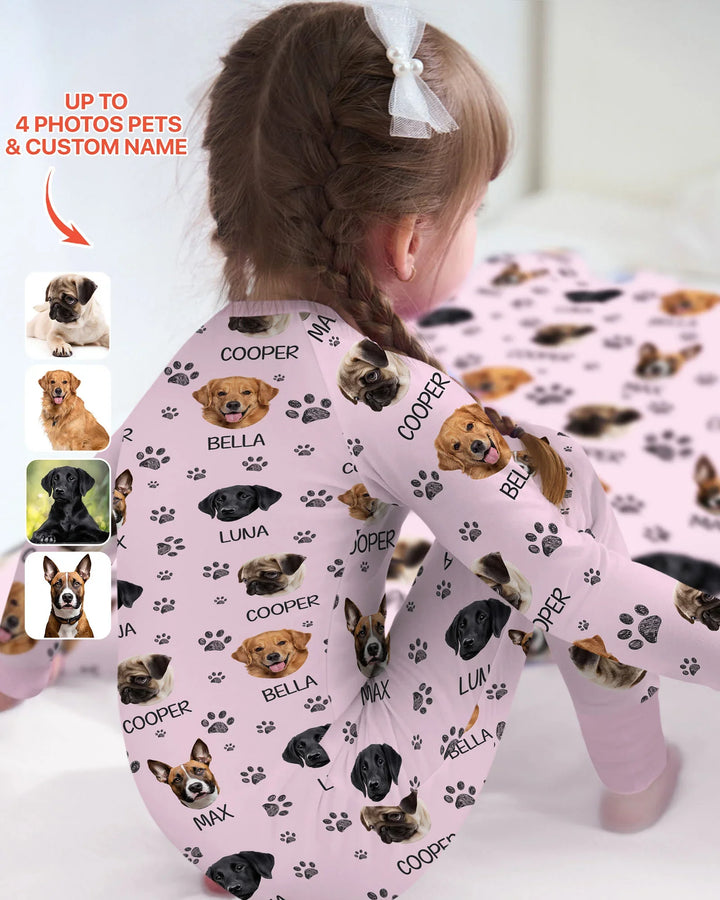 Custom Dog Photo With Paw Bamboo Convertible Zippy