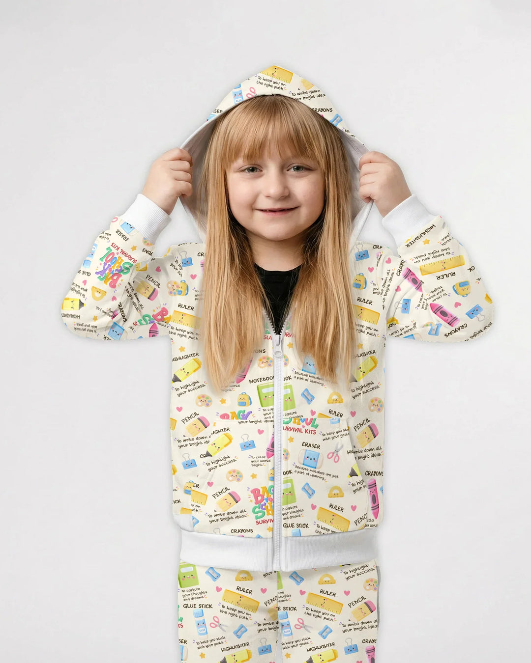 Back To School Survival Kit Bamboo Zip Hoodie