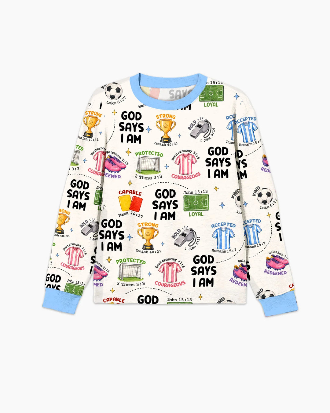 God Says I Am Soccer Bamboo Men's Pajama Set