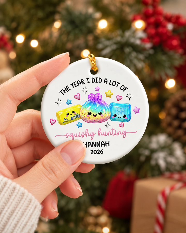 The Year I Did A Lot Of Squishy Hunting Ceramic Ornament