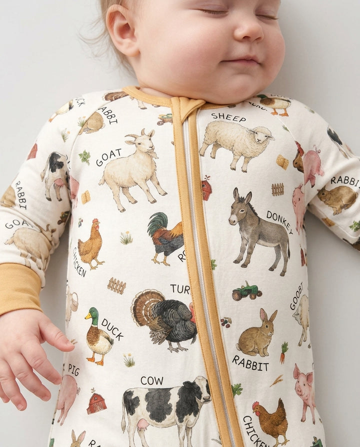 Barnyard Animals Bamboo Convertible Zippy