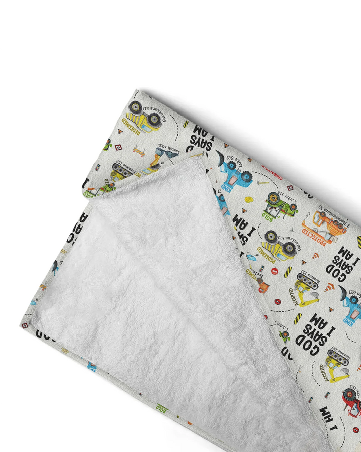 God Says I Am Boy Bamboo Beach Towel