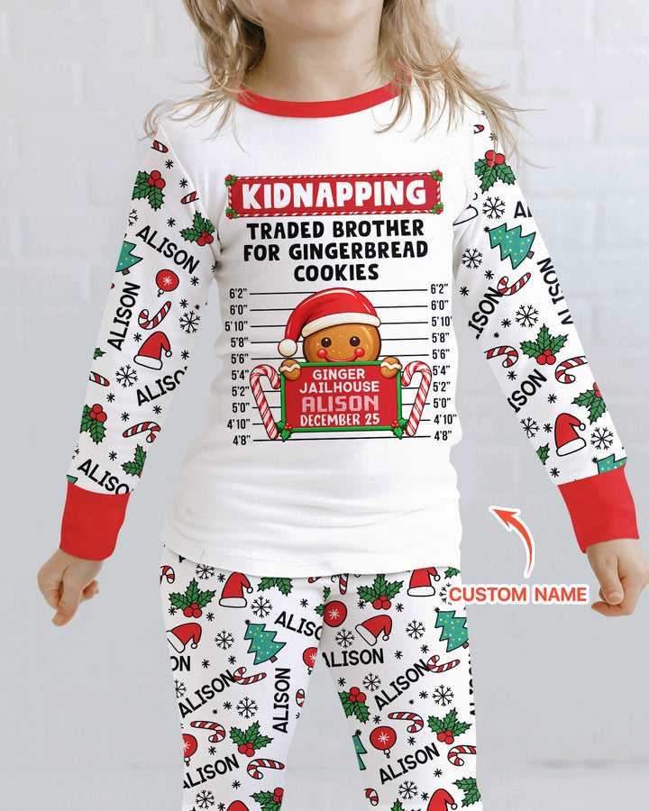 Funny Christmas Family Matching Bamboo Two Piece Long Sleeve Pajama Set