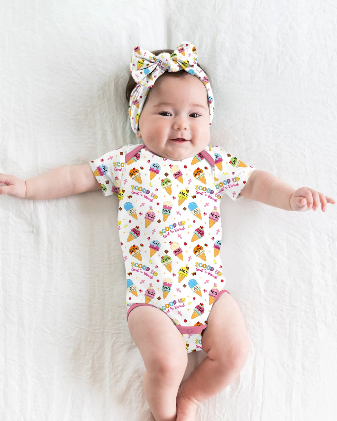 Ice Cream Summer Christian  Bamboo Bodysuit