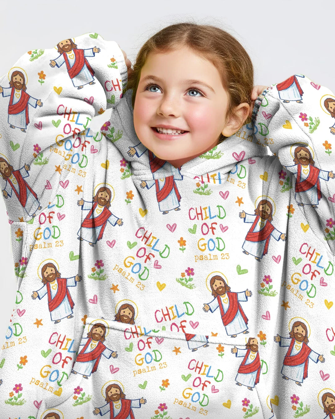 Jesus Loves Me Bamboo Blanket Hoodie