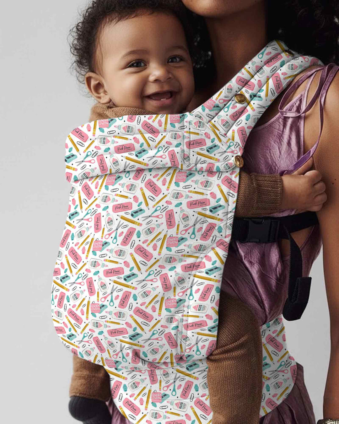 Pink Power School Supplies Baby Carrier