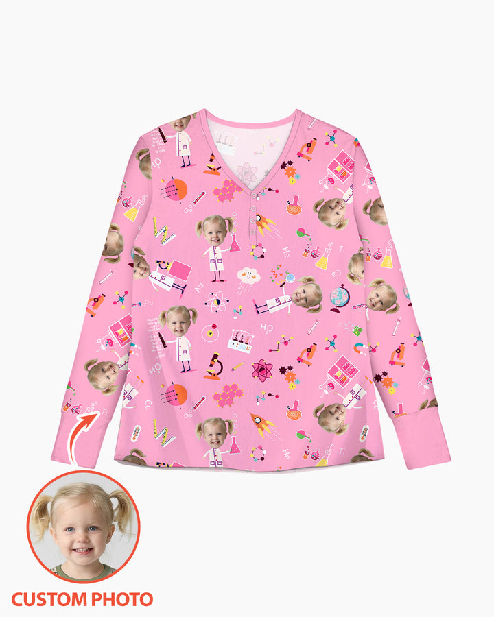 Custom Image Chemical Laboratory Bamboo Women Pajama Set