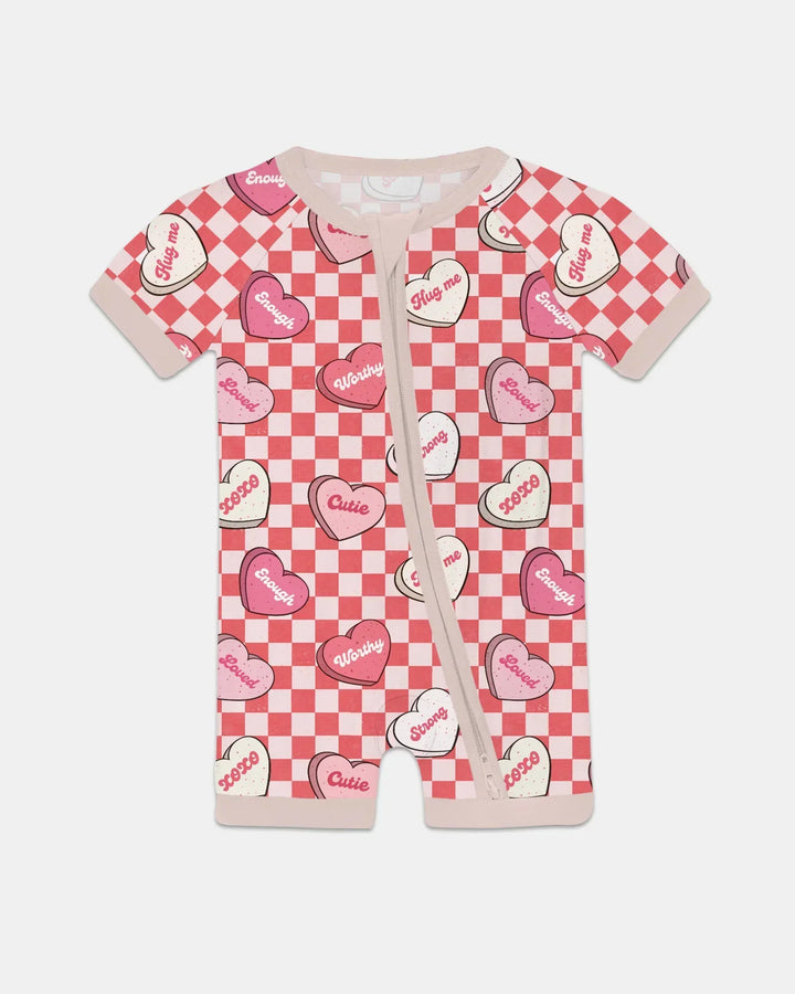 Valentine in Hearts Bamboo Shorty Zippy