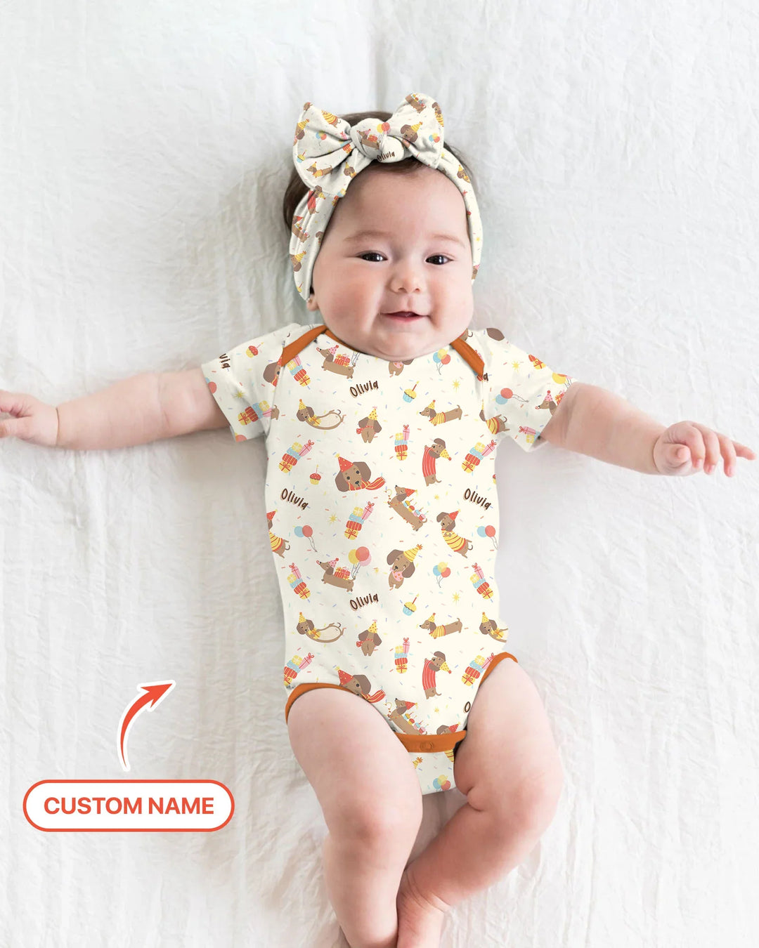 Dachshund Birthday Bamboo Bodysuit