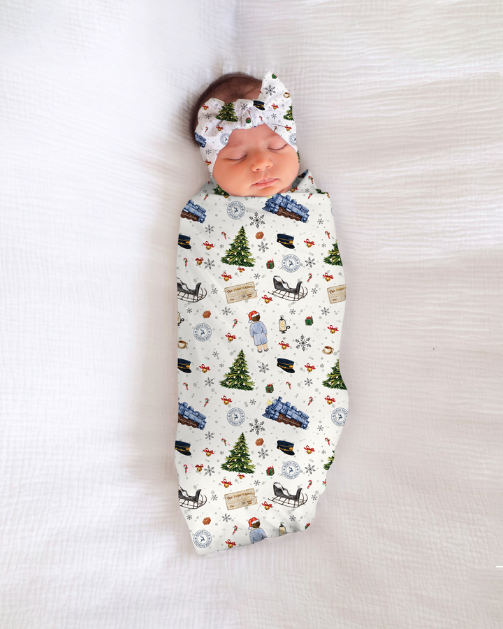North Pole Adventure Bamboo Swaddle Blanket