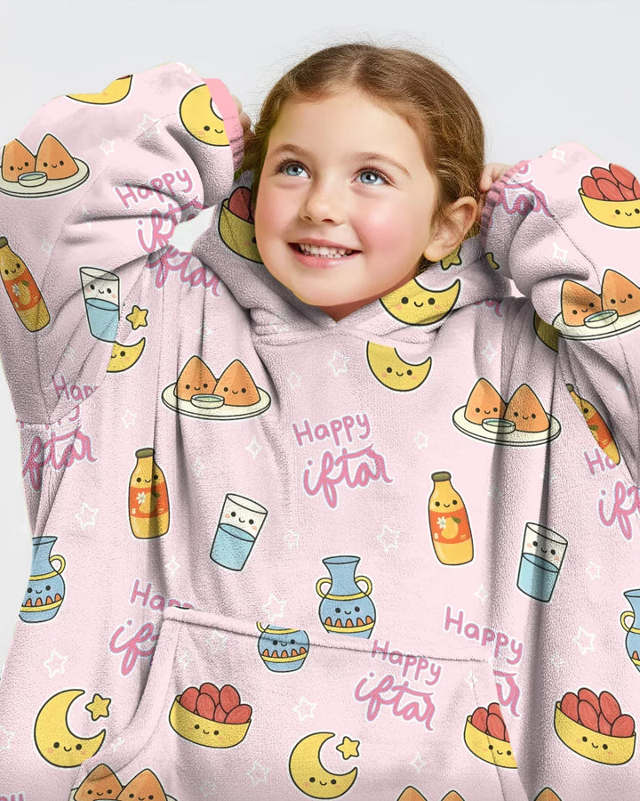 Iftar Party Wearable Bamboo Blanket Hoodie