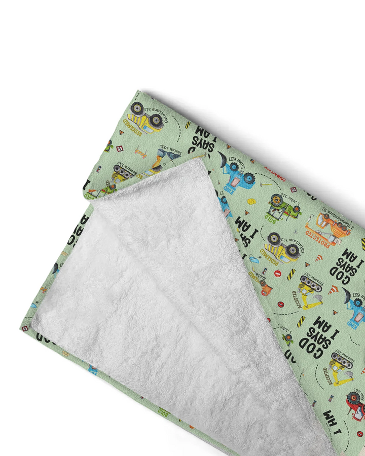 God Says I Am Boy Bamboo Beach Towel
