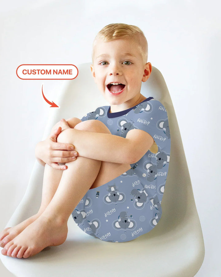 Custom Name Cosmic Koala Bamboo Two Piece Short Sleeve Shorts Pajama Set