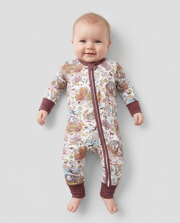 Whimsical Halloween Village Bamboo Convertible Zippy