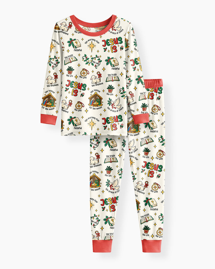 Names of Jesus Bamboo Two Piece Long Sleeve Pajama Set
