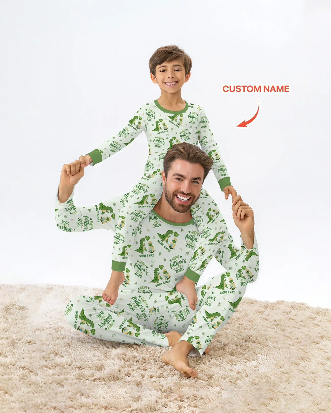 Custom Name Fathers Day 2026 Bamboo Men's Pajama Set