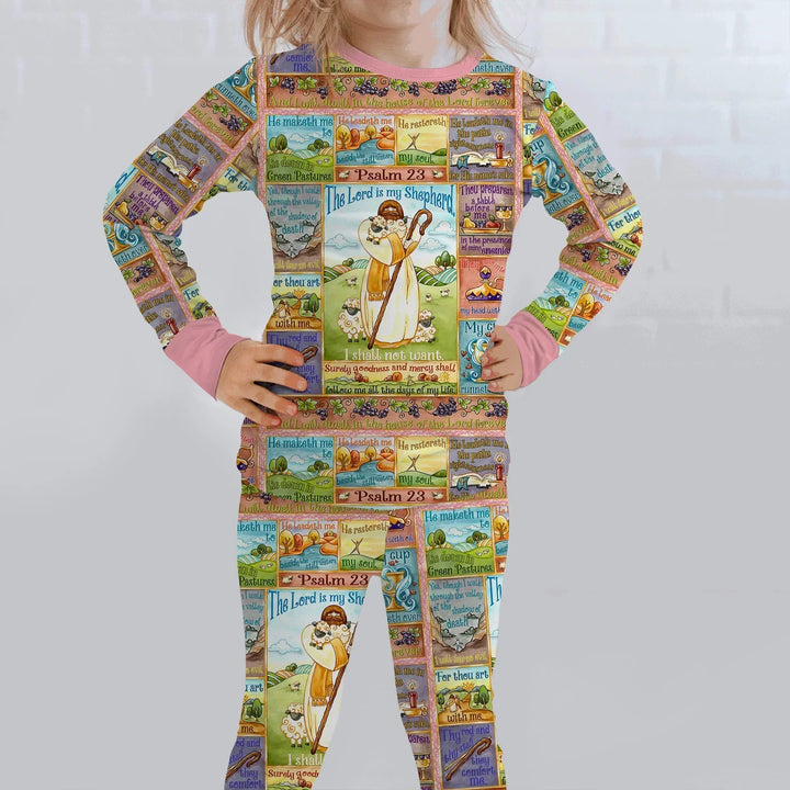 The Lord Is My Shepherd Bamboo Two Piece Long Sleeve Pajama Set