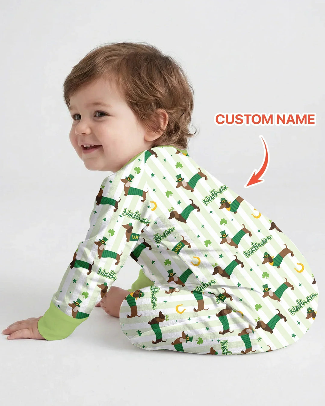 Lucky Dachshunds St. Patrick's Day Family Matching Bamboo Convertible Zippy