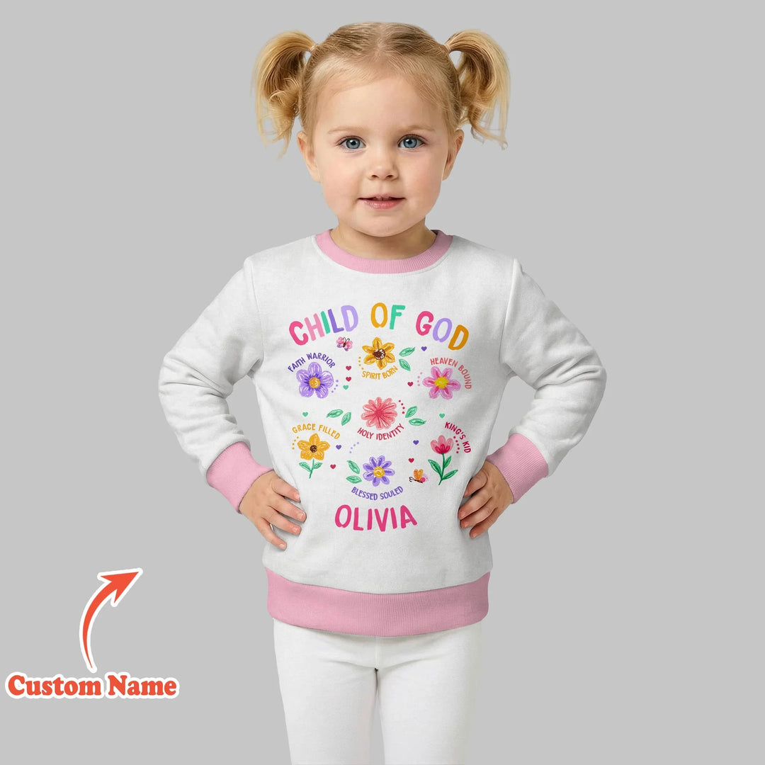Custom Name Child of God Bamboo Crewneck Sweatshirt