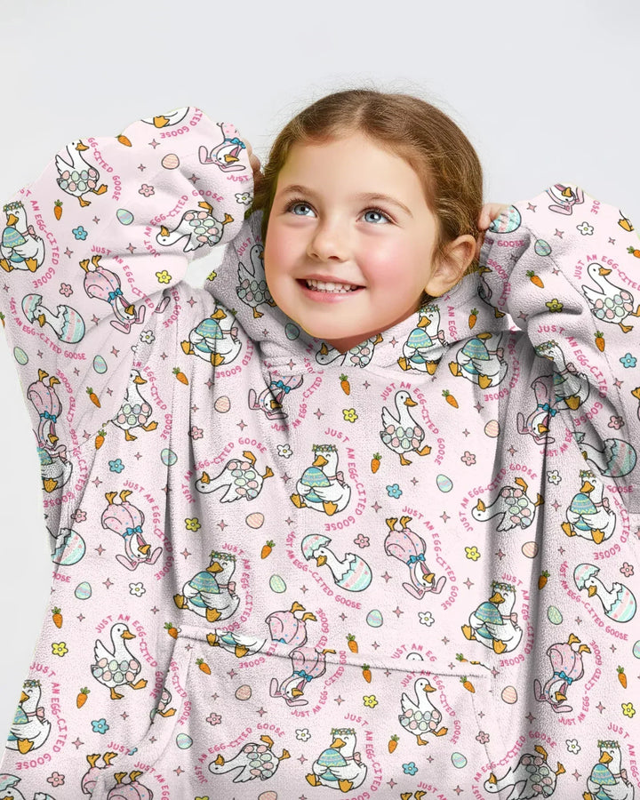 Easter Silly Goose Wearable Bamboo Blanket Hoodie