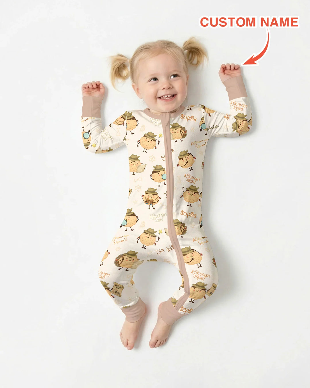 Custom Name Passover Afikoman Bamboo Convertible Zippy