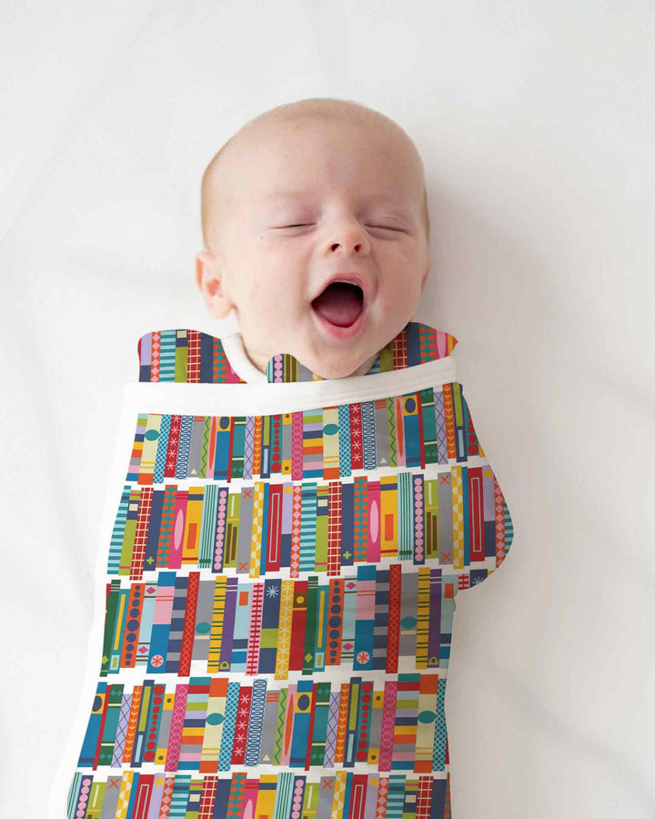 Rainbow Bookshelf Bamboo Sleep Bag Swaddler