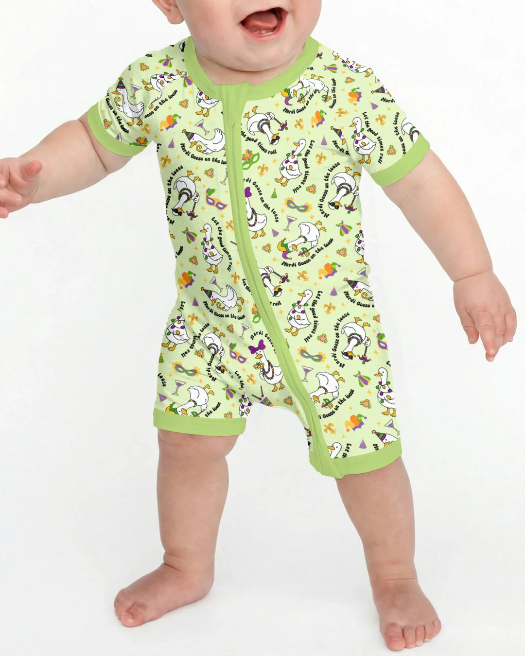 Mardi Gras Silly Goose Bamboo Shorty Zippy