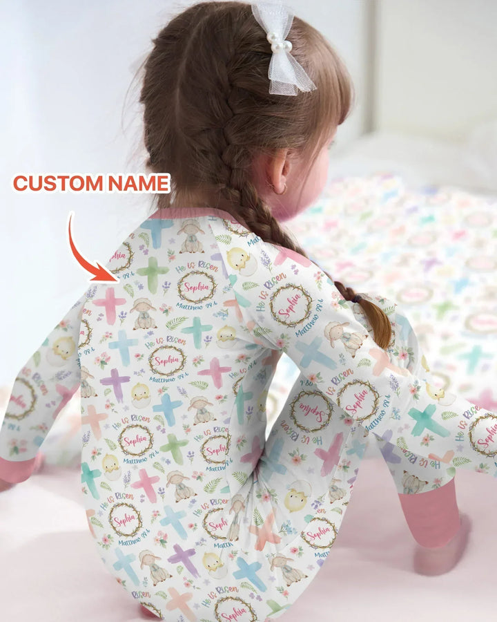He Is Risen Personalized Bamboo Convertible Zippy