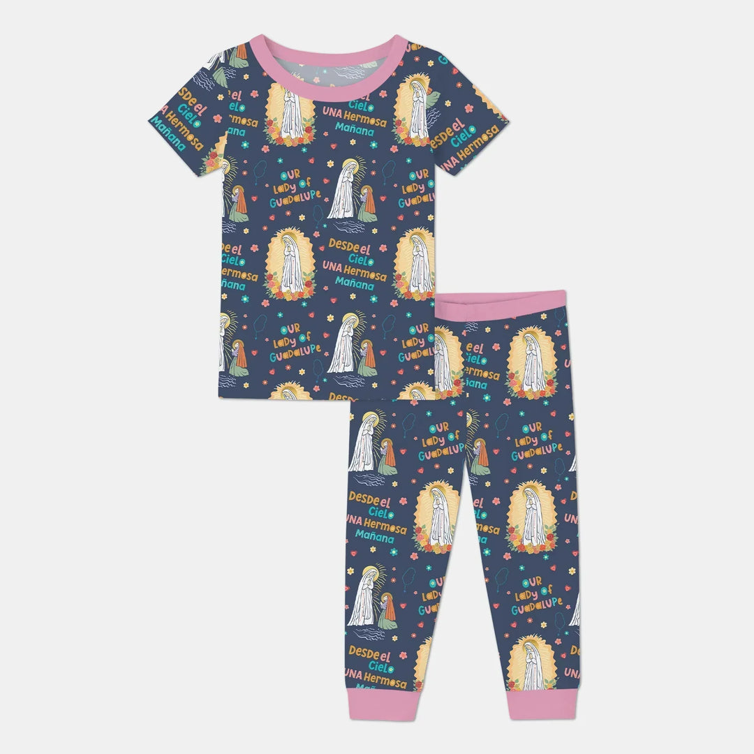 Maria Our Lady Of Guadalupe Bamboo Two Piece Short Sleeve Pajama Set