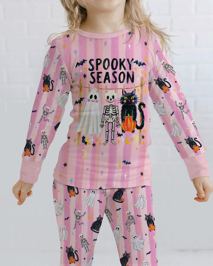 Spooky Season Kids Bamboo Two Piece Long Sleeve Pajama Set