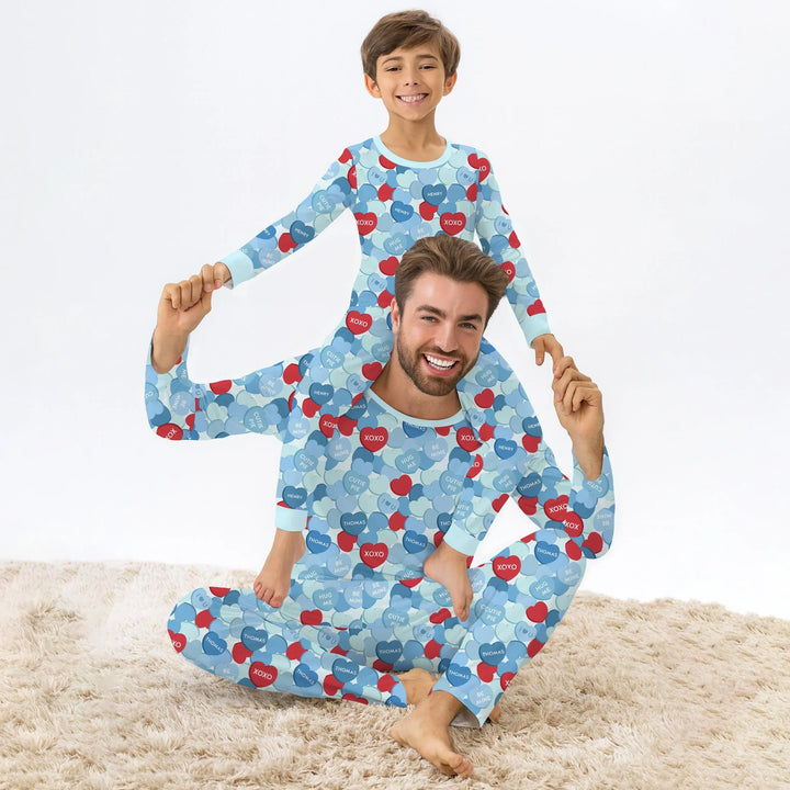 Valentine Candy Crush Family Matching Bamboo Women Pajama Set